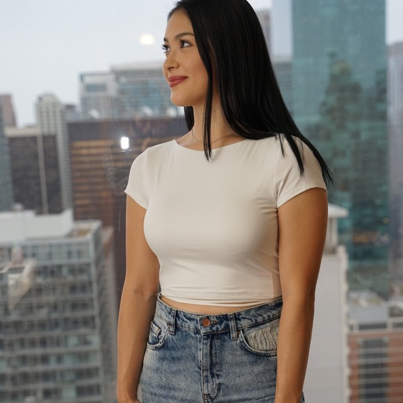 Tops | Backless Crop Top White | Poshmark
